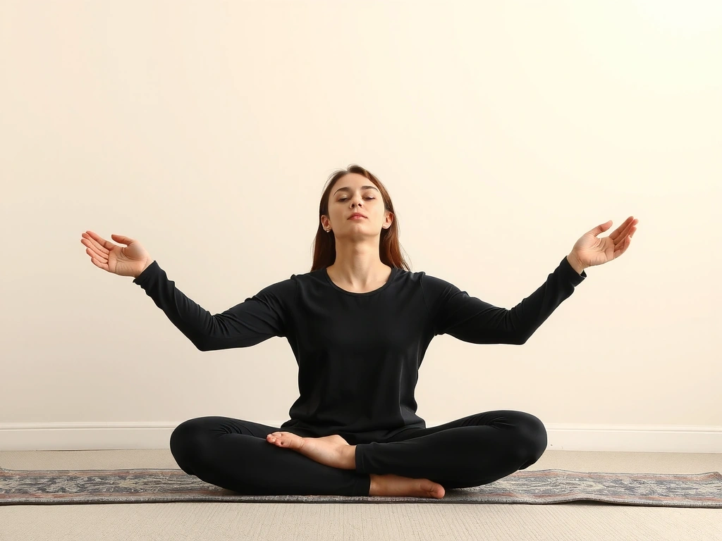 Person practicing breathwork, focusing on controlled breathing techniques