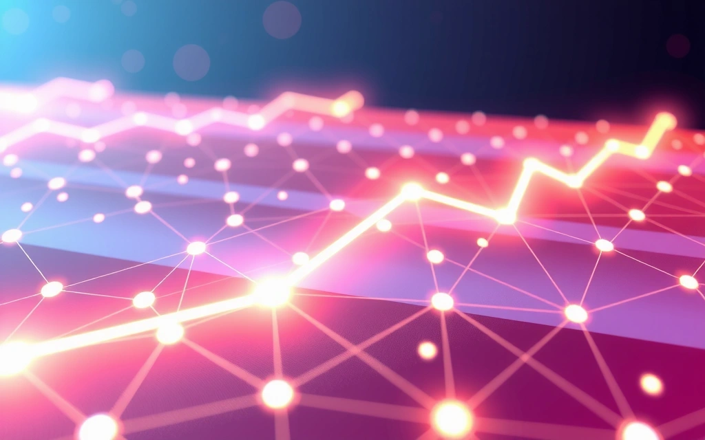 Abstract representation of data points connecting, symbolizing data collection and analysis