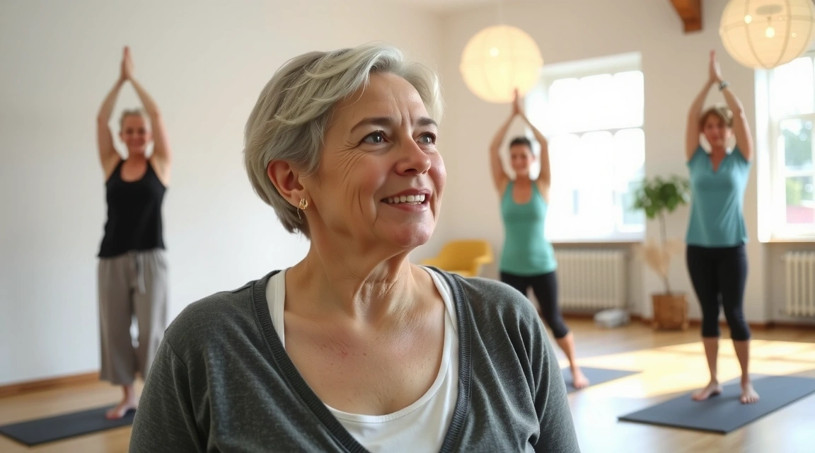 Video testimonial from an elderly student finding comfort in yoga